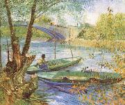 Vincent Van Gogh Flsihing in Spring France oil painting artist